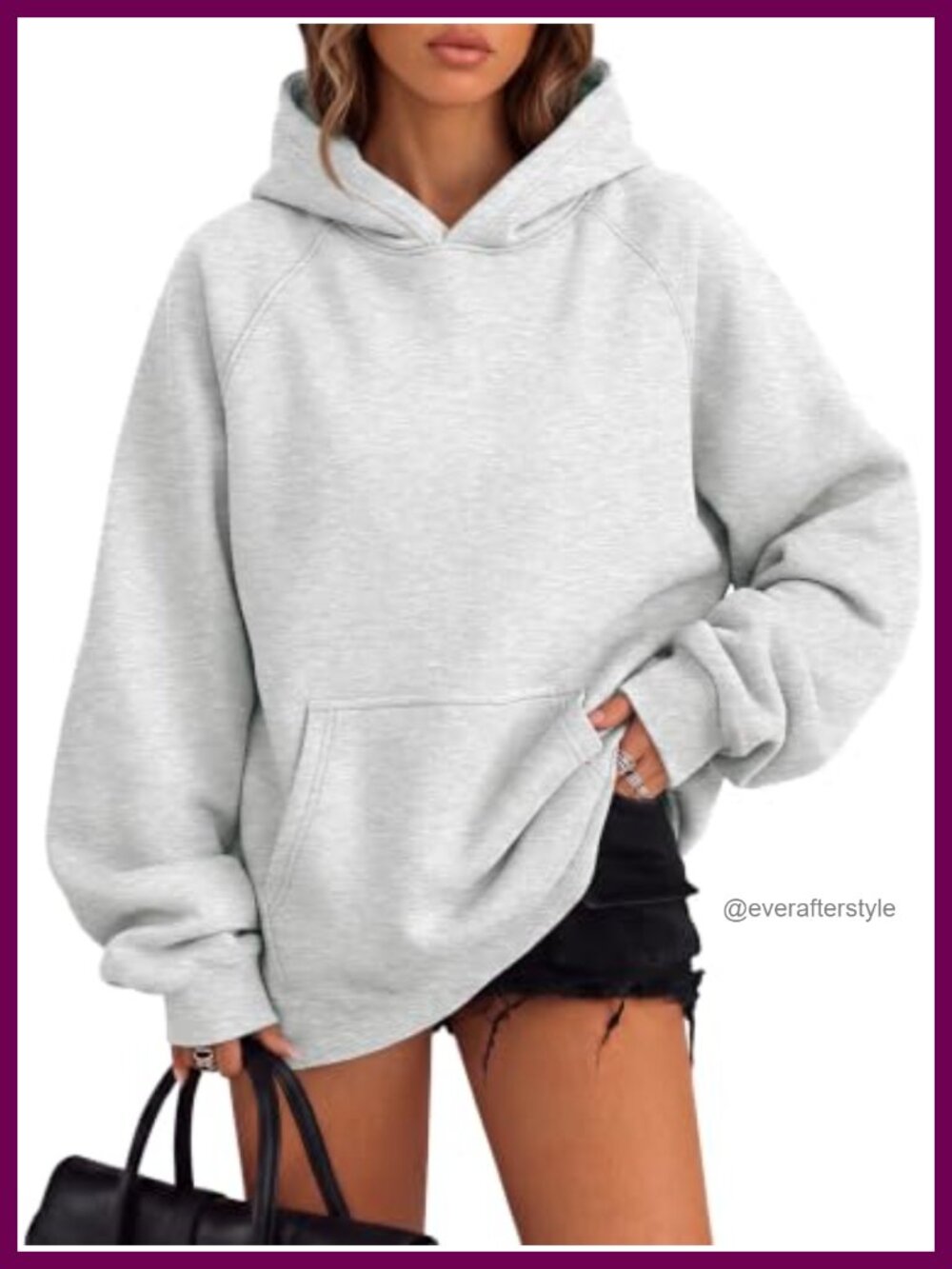 Oversized Fleece Hoodie Pullover Sweatshirt Cozy Fall Casual